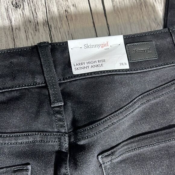 Skinnygirl Women's Larry High Rise Skinny Geometric Print Black Jeans Size 28/6 - Picture 6 of 11